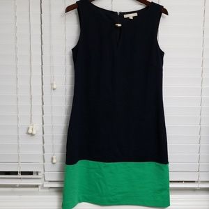 Color block navy and green dress from banana Repub
